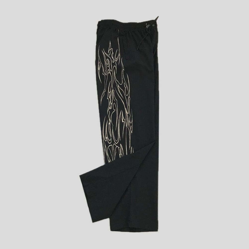 Breathe Divinity Black Baggy Relaxed Unisex Casual Track Pants Size L